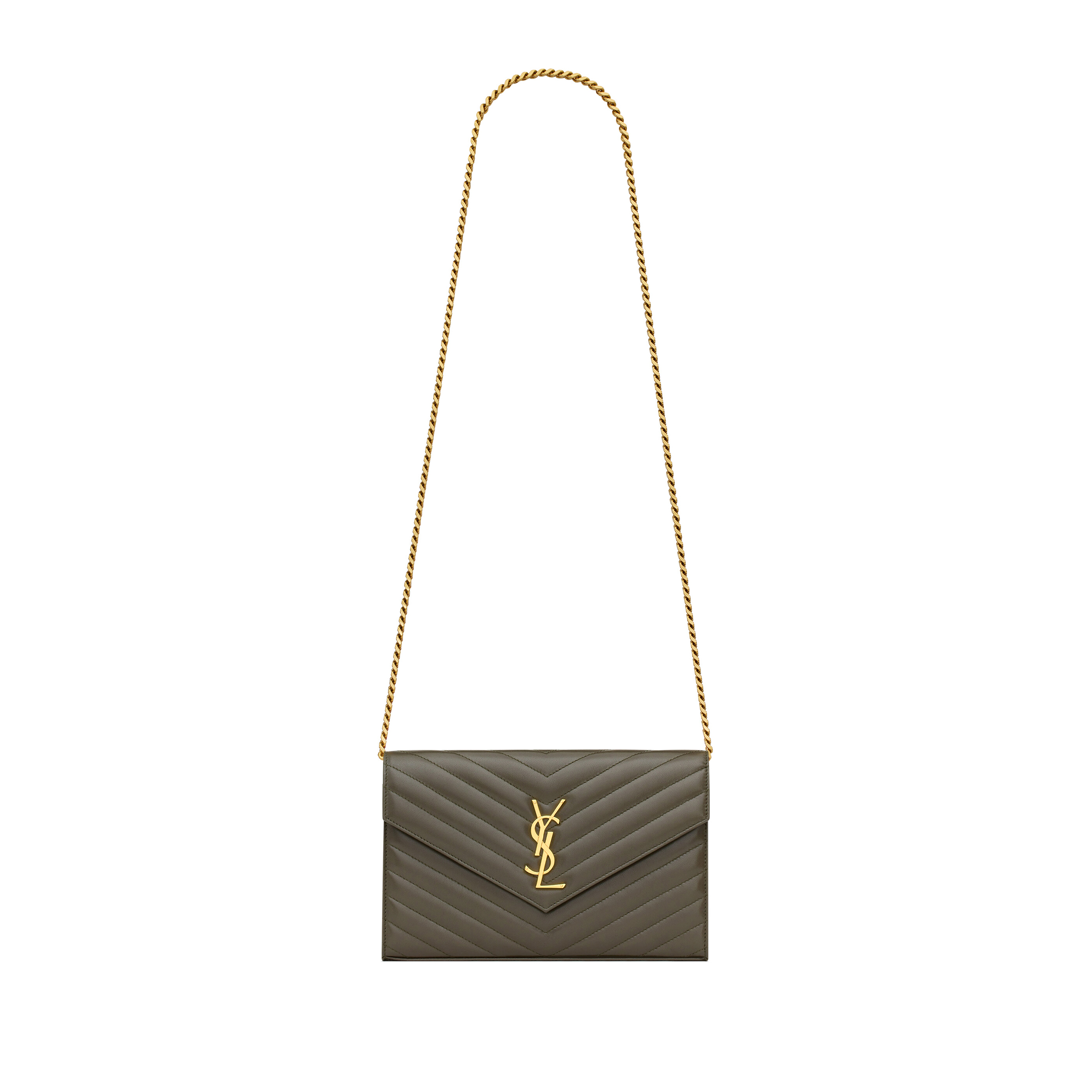 Y*S*L CASSANDRE CHAIN WALLET IN LAMBSKIN 377828AAA443212 (22.5*14*4cm)